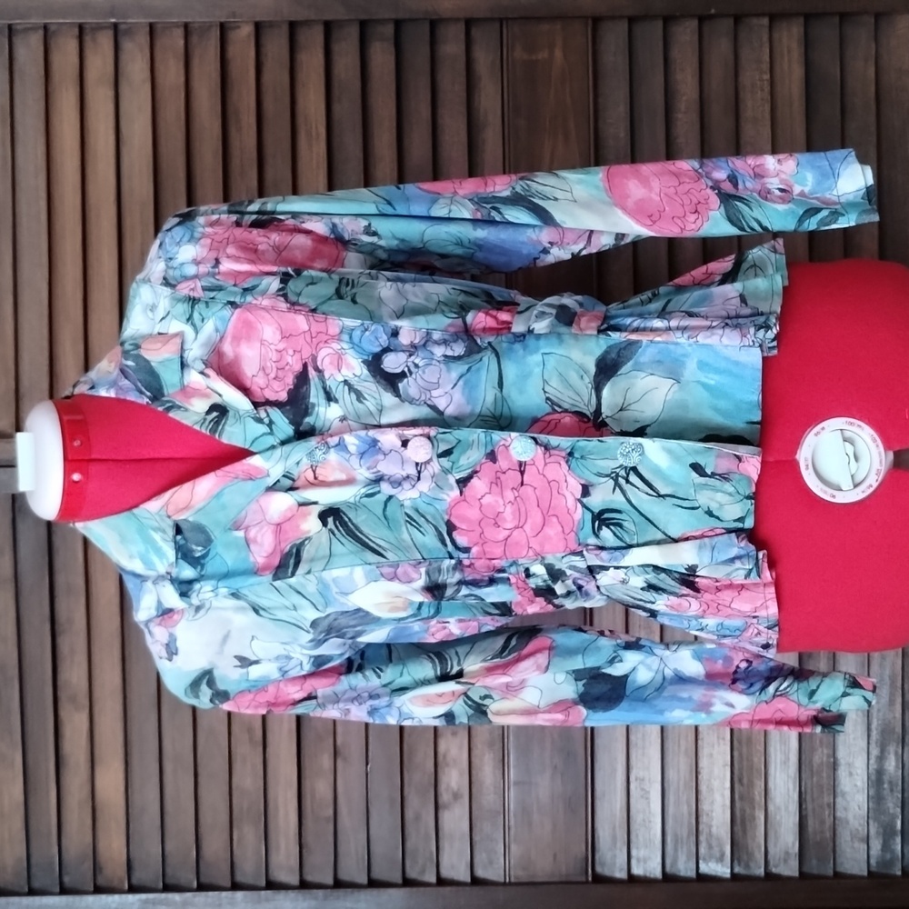 Floral Watercolor Blouse